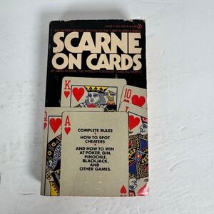 Scarne‎ On Cards John Scarne 1973 Revised Edition Gambling Poker Signet